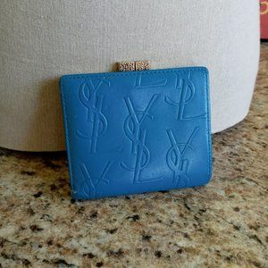 Vintage YSL Yves Saint Laurent Cassandra Leather Compact Wallet